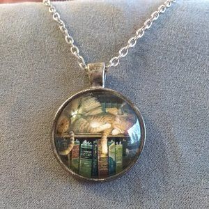 Charles Wysocki Cat Picture Necklace